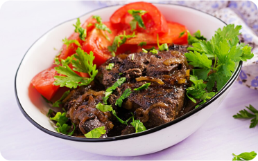 Grilled beaf with special souce