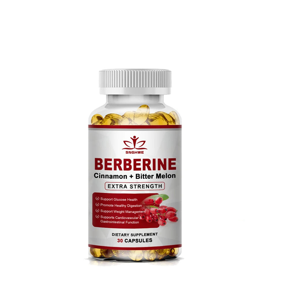 SNGHWE Berberine Ceylon Cinnamon Bitter Gourd - 60 Capsules
