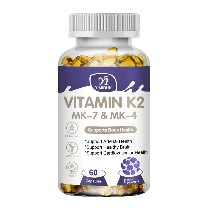 Yimiduk Vitamin K2 Capsules With MK-4 & MK-7 t