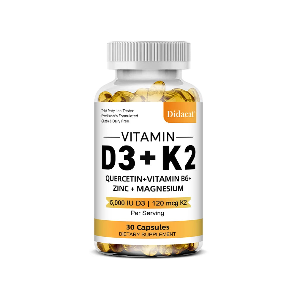 Vitamin D3 + K2 Capsules – Daily Supplement