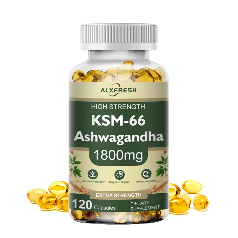 ALXFRESH Ashwagandha Capsules - Natural Stress Relief &amp; Focus Support