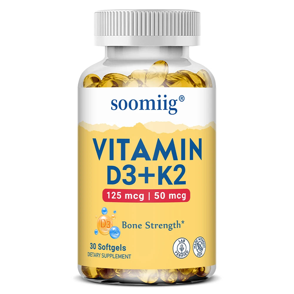 SOOMIIG Vitamin D3 K2 - 5000 IU Vitamin D3 &amp; 50 mcg Vitamin K2