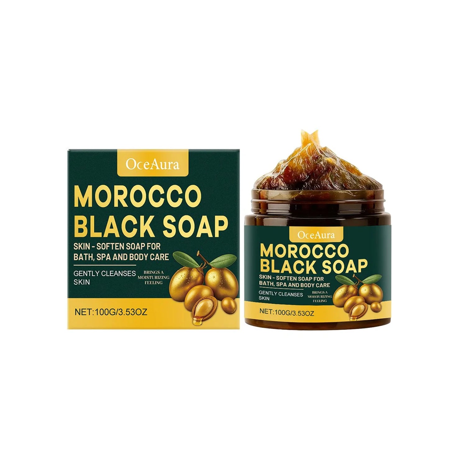 OceAura Morocco Black Soap - 100g