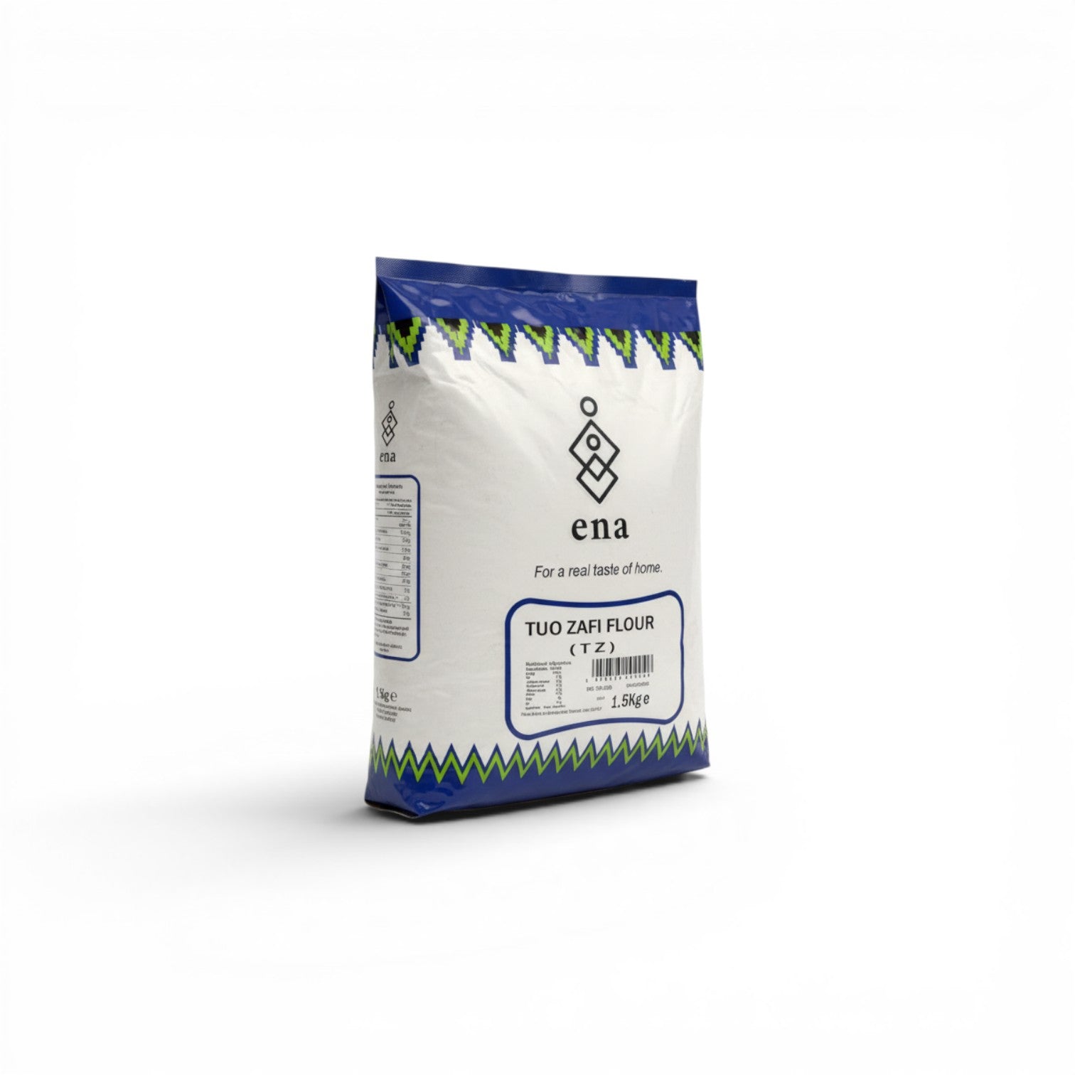 Duaba Afro Ena Tuo Zafi Flour (TZ) 1.5kg bag, 100% yellow corn flour for authentic Northern Ghanaian cuisine.