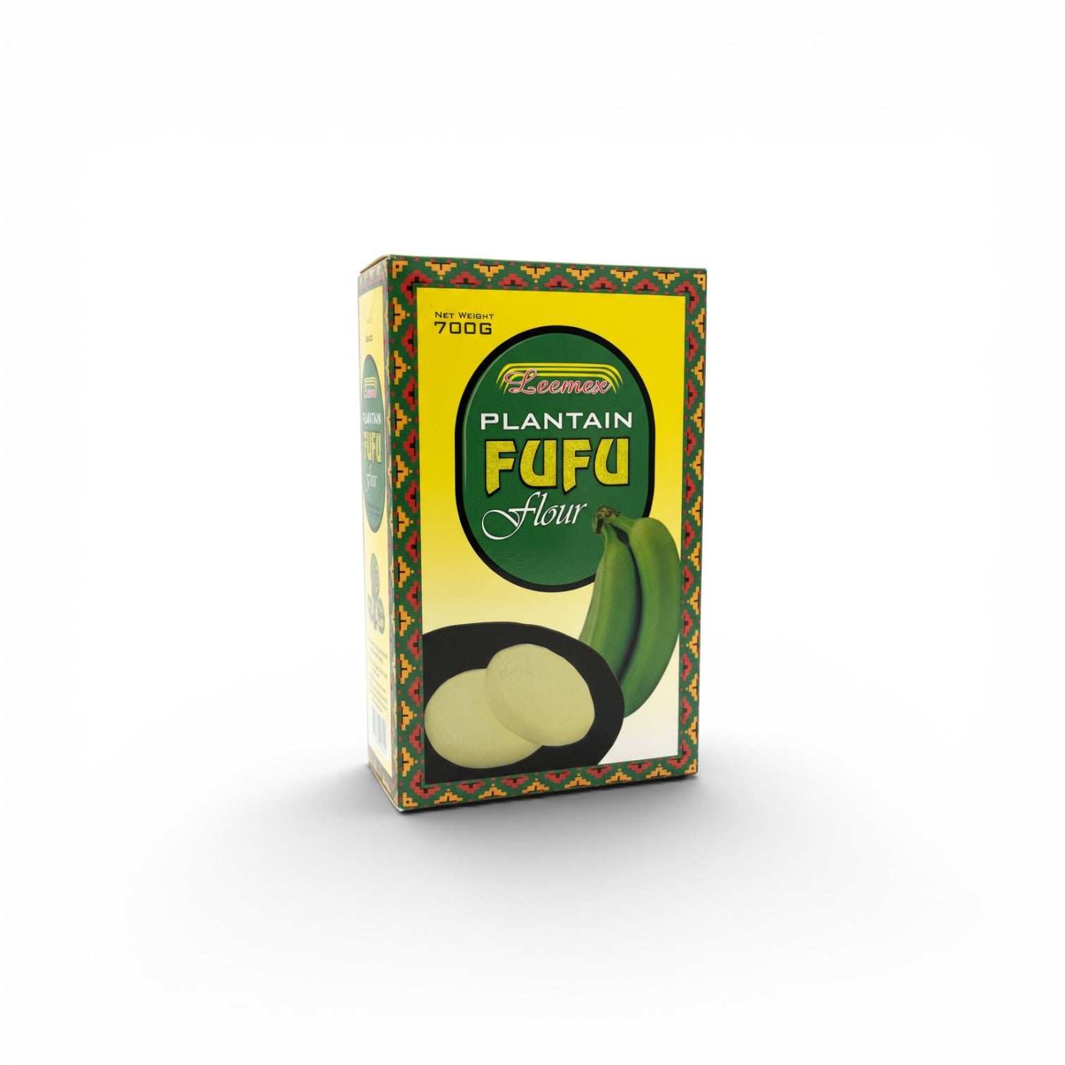 Duaba Afro Leemex Plantain Fufu Flour 700g, 100% pure plantain mix made in Ghana for authentic fufu.
