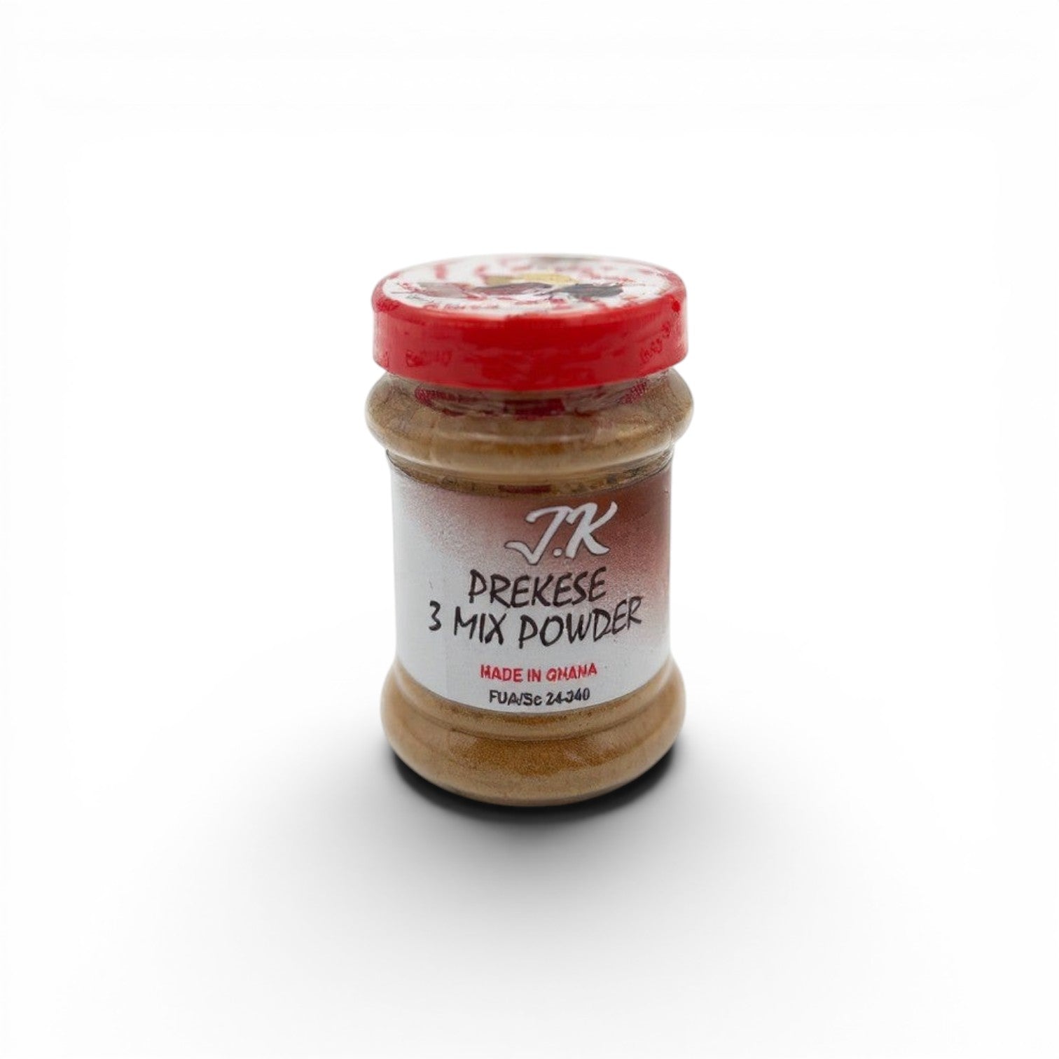 Duaba Afro J.K Prekese 3 Mix Powder, a traditional Ghanaian soup spice blend made in Ghana. Contains aromatic Prekese fruit.