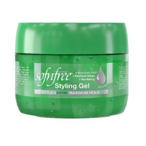 Sofn’free Styling Gel – Maximum Hold with Shine | Alcohol-Free, Non-Flaking Hair Gel (250ml)
