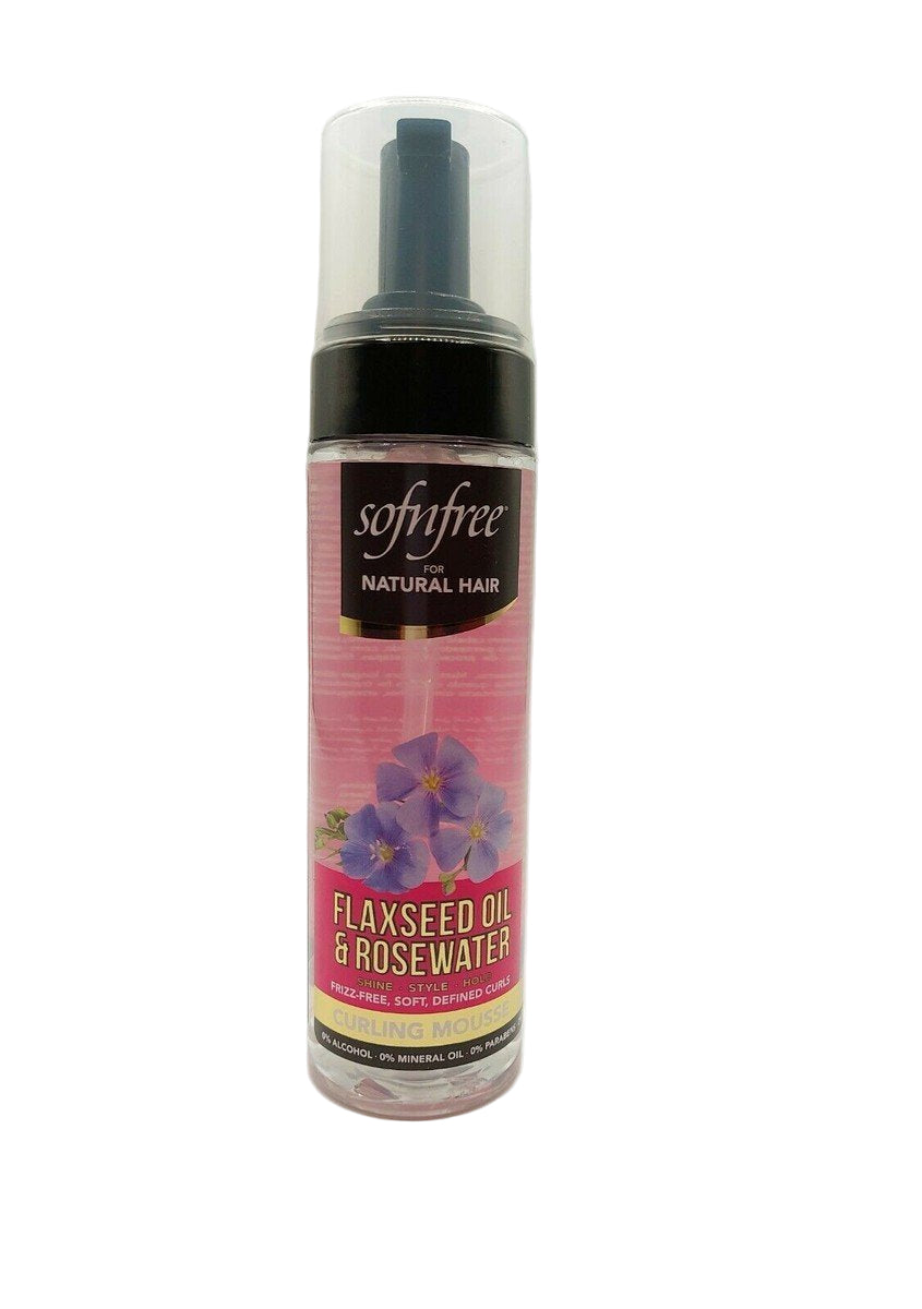Sofn'free for Natural Hair Curling Mousse – Flaxseed Oil & Rosewater (222g)