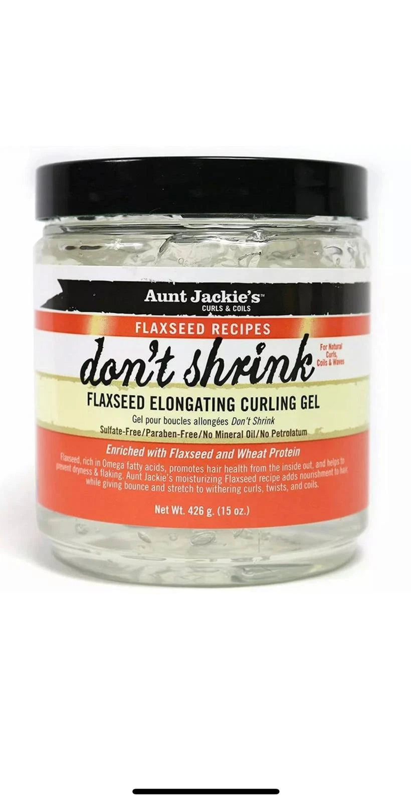 Aunt Jackie's Don't Shrink Flaxseed Elongating Curling Gel (426 g / 15 oz)