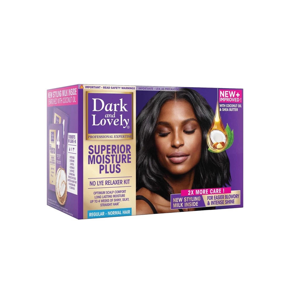 Dark and Lovely Superior Moisture Plus No-Lye Relaxer Kit (300 g)