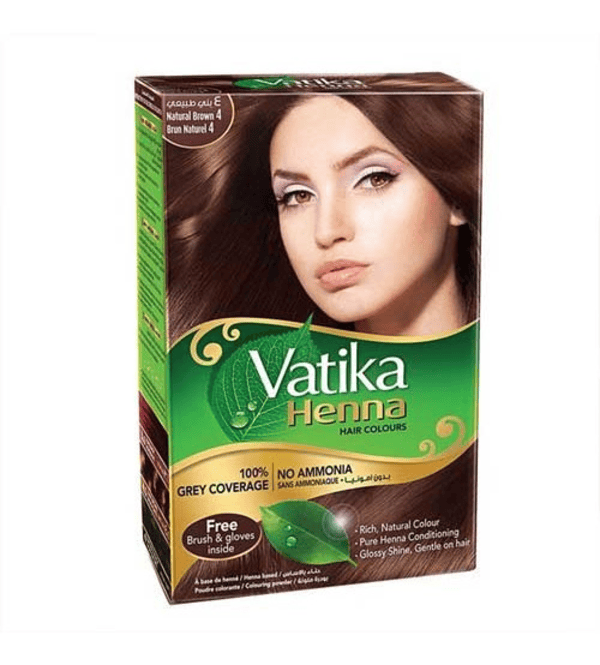 Vatika Henna Hair Colours (Natural Brown 4) – (60g)