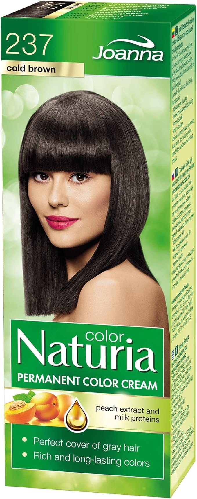Joanna Naturia Color Permanent Hair Dye – 237 Cold Brown (200ml)
