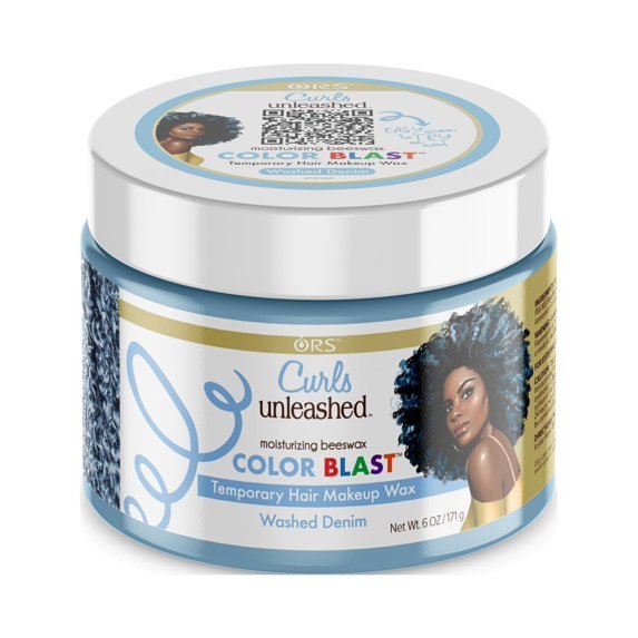 ORS Curls Unleashed Color Blast Hair Makeup Wax – Washed Denim – (6 oz / 171 g)