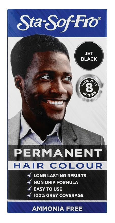 Sta-Sof-Fro Permanent Hair Colour – Jet Black – Long Lasting – Ammonia Free(250ml)