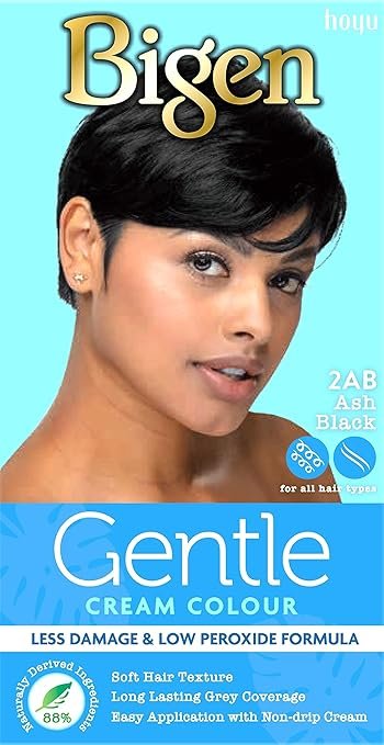 Bigen Gentle Cream Colour – 2AB Ash Black – 88% Naturally Derived – (200ml)
