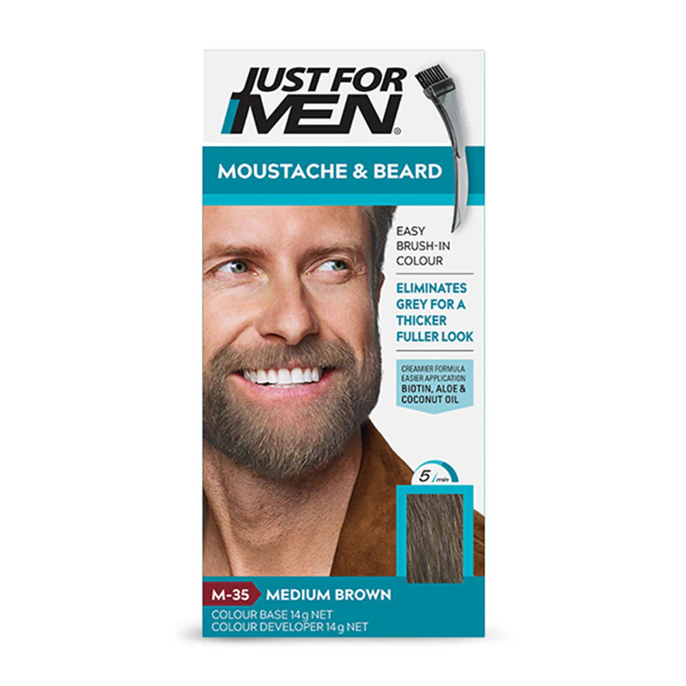Just For Men – M-35 Medium Brown – Beard Colour – Brush-In Gel (150ml)