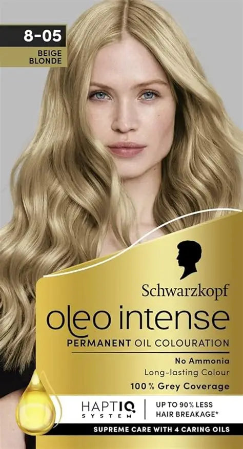Schwarzkopf Oleo Intense Permanent Oil Colour – 8-05 Beige Blonde (200ml)