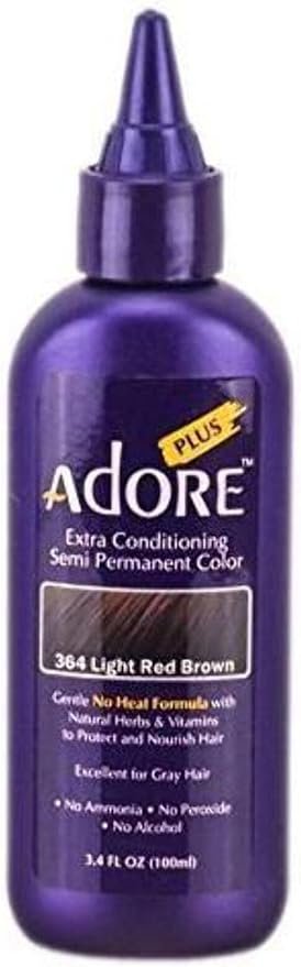Adore Plus Extra Conditioning Semi-Permanent Hair Color – Light Red Brown 