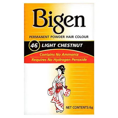 Bigen Permanent Powder Hair Colour (46 Light Chestnut) – (6g)